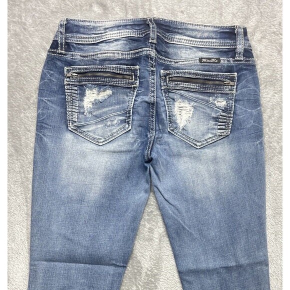 Miss Me Signature Ankle Skinny Women’s Low-Rise Distressed Jeans Size 27 - Picture 4 of 12